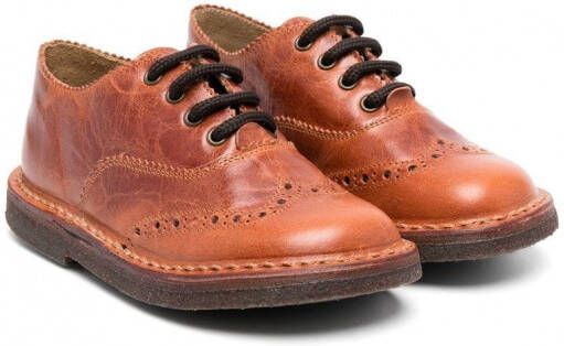 Pèpè Dusty brogues met veters Bruin