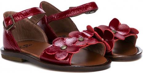 Pèpè flower applique open toe sandals Rood