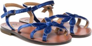 Pèpè Giulia fluwelen sandalen Blauw