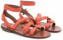 Pépé Kids Rouge sandalen met bloe applicatie Oranje - Thumbnail 1