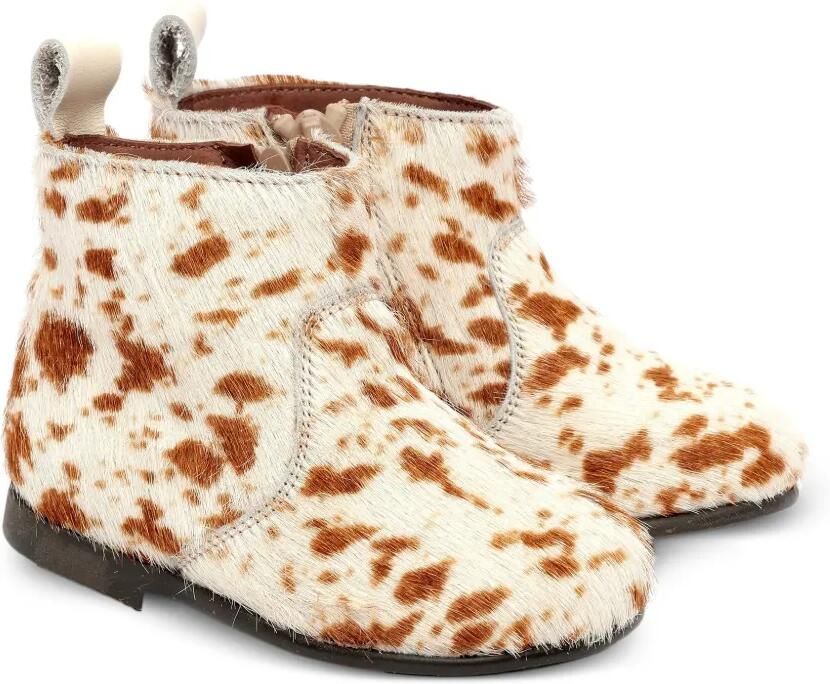 Pèpè Ada enkellaarzen met ponyhaar-effect Beige