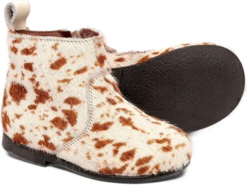 Pèpè Ada pony-hair-effect ankle boots Beige - Foto 3