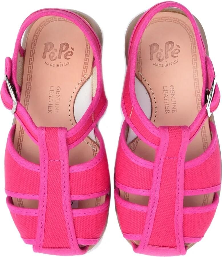 Pèpè Alix canvas sandalen met gespsluiting Roze - Foto 2