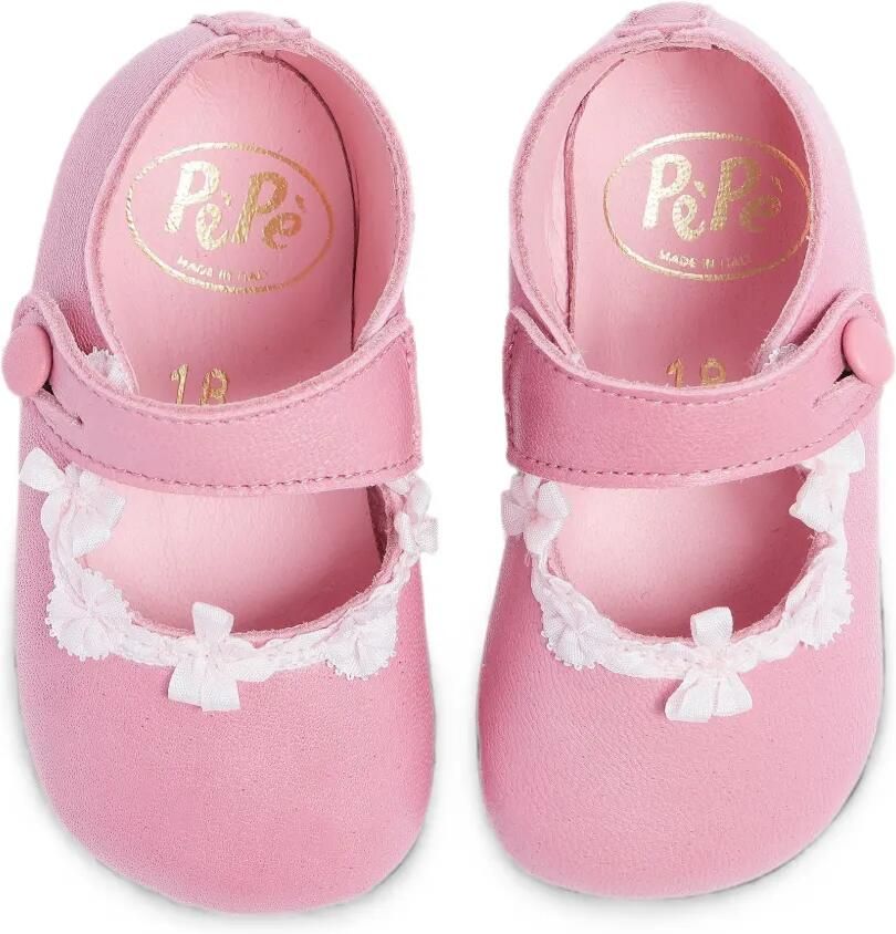 Pèpè Amy leren schoenen verfraaid met bloe Roze - Foto 2