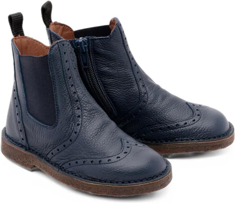 Pèpè Aziki brogue-detail leather boots Blauw