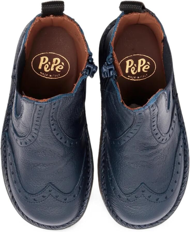 Pèpè Aziki brogue-detail leather boots Blauw - Foto 2