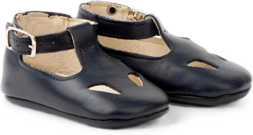 Pèpè Babyschoentjes met T-bandje en uitgesneden details Blauw