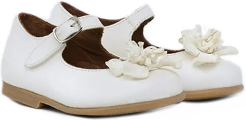 Pèpè Ballerina's met bloe patch Wit