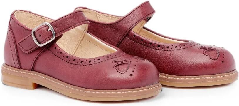 Pèpè Ballerina's met brogue-detail Rood