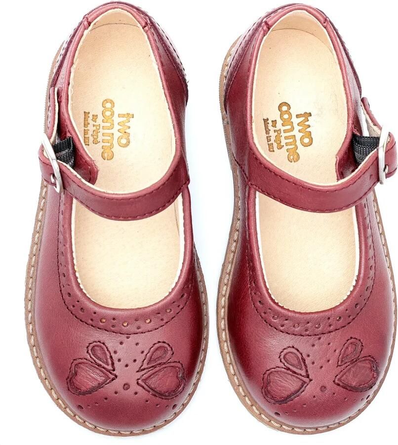 Pèpè Ballerina's met brogue-detail Rood - Foto 2