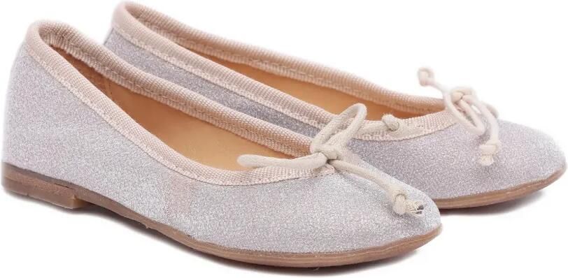Pèpè Ballerina's met glitter en strikdetail Zilver