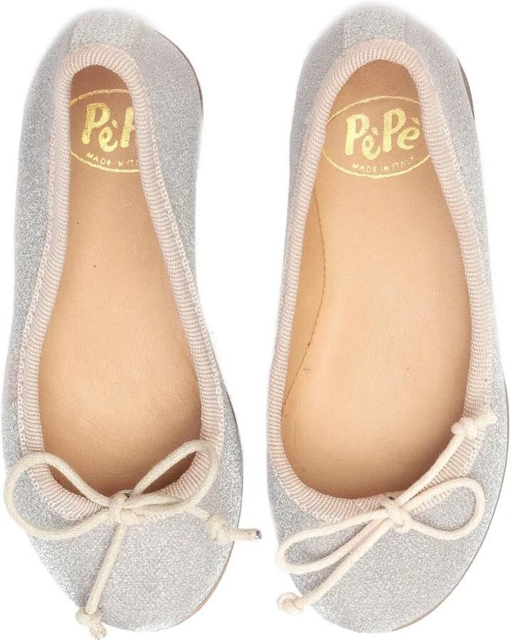 Pèpè Ballerina's met glitter en strikdetail Zilver - Foto 2