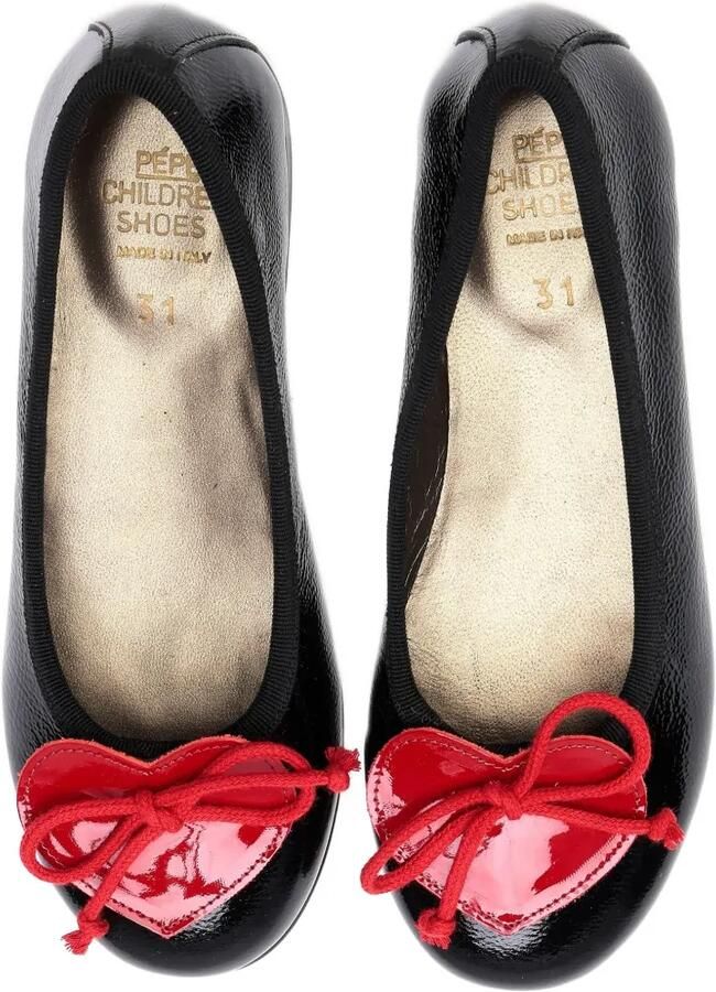 Pèpè Ballerina's met hartapplicatie Zwart - Foto 2