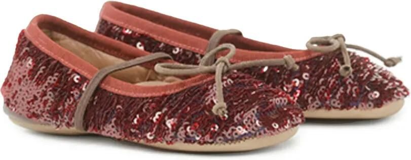 Pèpè Ballerina's met pailletten Rood
