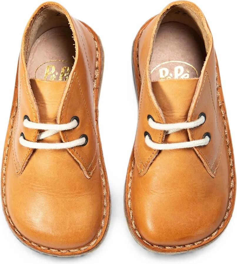 Pèpè Bobby leren desert boots met veters Beige - Foto 2