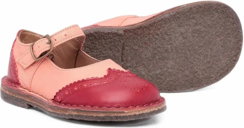 Pèpè Leren ballerina's met brogue-detail Roze - Foto 3