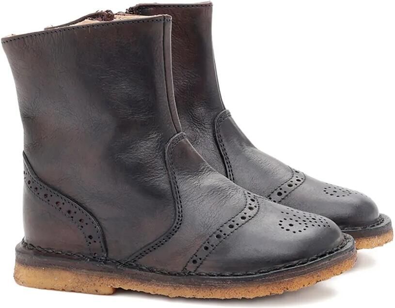 Pèpè Brogue laarzen met ritsdetail Bruin
