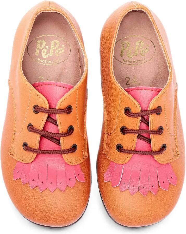 Pèpè Brogues met franje en veters Oranje - Foto 2