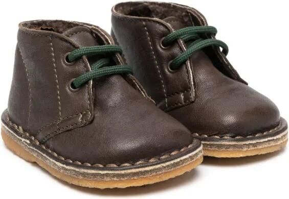 Pèpè Brogues met ronde neus Groen