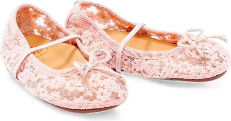 Pèpè Darlyn ballerina's met geborduurde bloe Roze