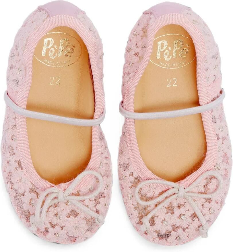 Pèpè Darlyn ballerina's met geborduurde bloe Roze - Foto 2