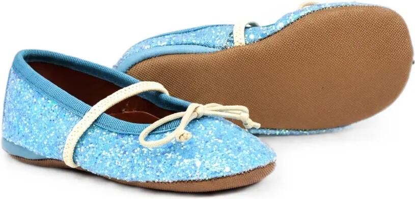 Pèpè Darlyn ballerina's met glitter en strikdetail Blauw - Foto 3