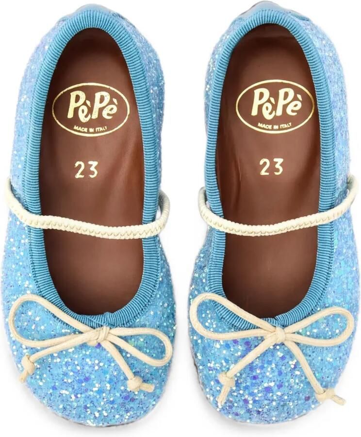 Pèpè Darlyn ballerina's met glitter en strikdetail Blauw - Foto 2