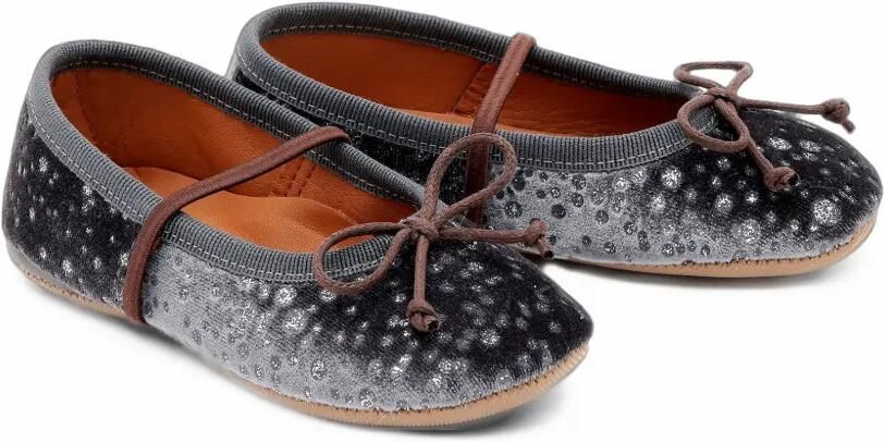 Pèpè Darlyn fluwelen ballerina's met glitters Grijs