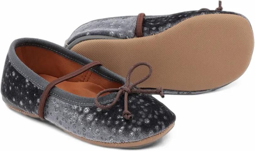 Pèpè Darlyn fluwelen ballerina's met glitters Grijs - Foto 3