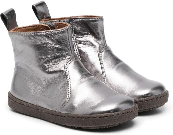 Pèpè Enkellaarzen met metallic-effect Grijs
