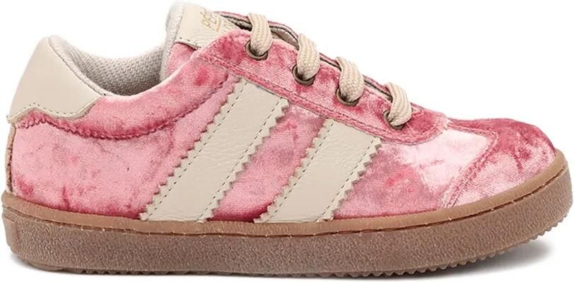 Pèpè Fluwelen sneakers met zijstreep Roze - Foto 3