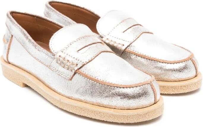 Pèpè François loafers met metallic-effect Zilver
