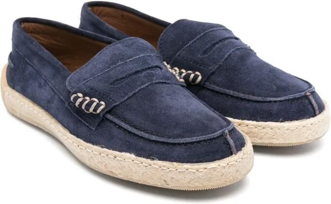 Pèpè François suède penny loafers Blauw