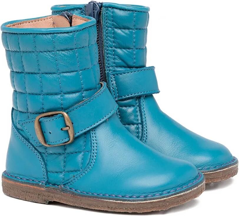 Pèpè Gewatteerde laarzen met gespdetail Blauw