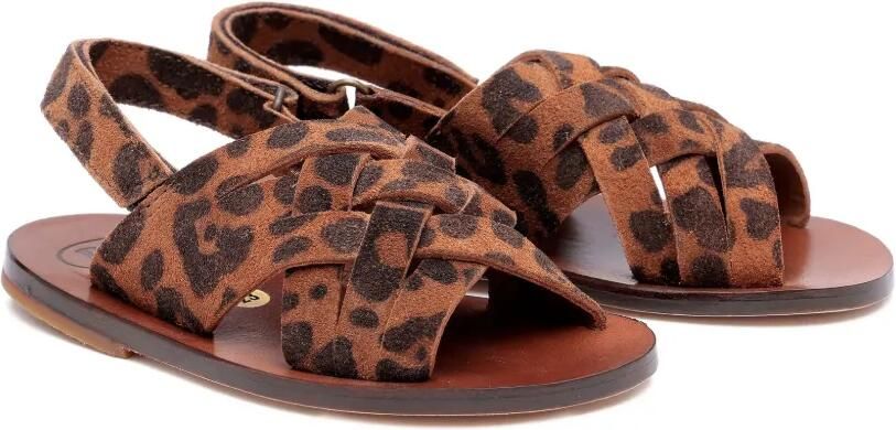 Pèpè Gianni sandalen met luipaardprint Bruin