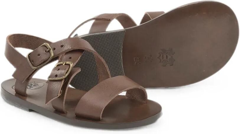 Pèpè Guido leren sandalen met gespsluiting Bruin - Foto 3