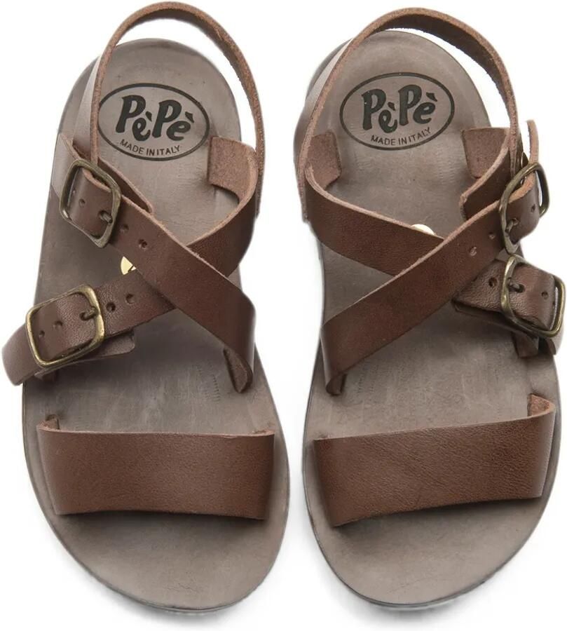 Pèpè Guido leren sandalen met gespsluiting Bruin - Foto 2