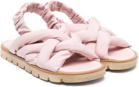 Pépé Kids Lisbeth sandalen met gekruiste bandjes Roze