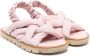 Pépé Kids Lisbeth sandalen met gekruiste bandjes Roze - Thumbnail 1