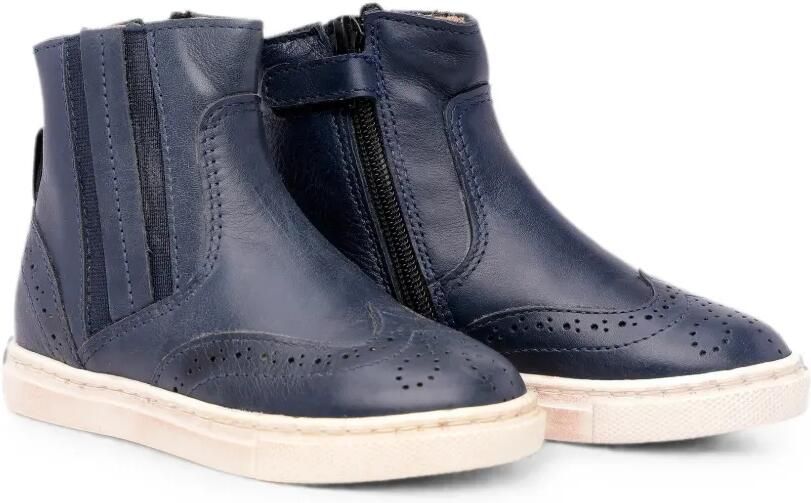Pèpè Laarzen met brogue-detail en ritssluiting Blauw
