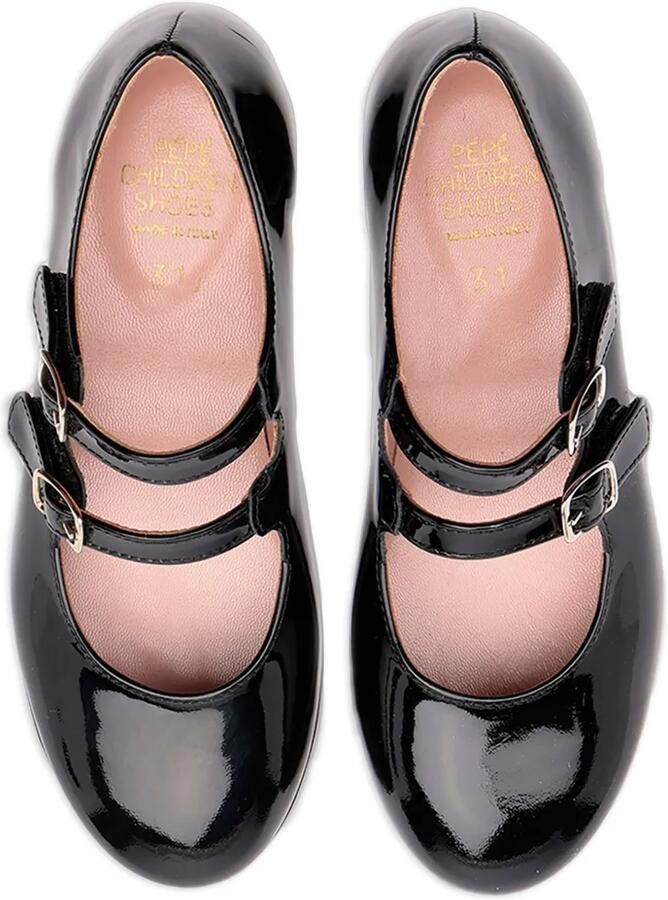 Pèpè Lakleren ballerina's met gesp Zwart - Foto 2