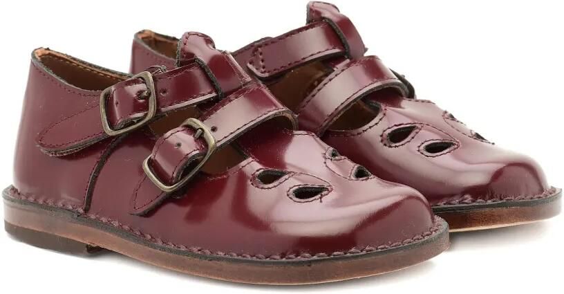 Pèpè Lakleren sandalen met dubbele gesp Rood