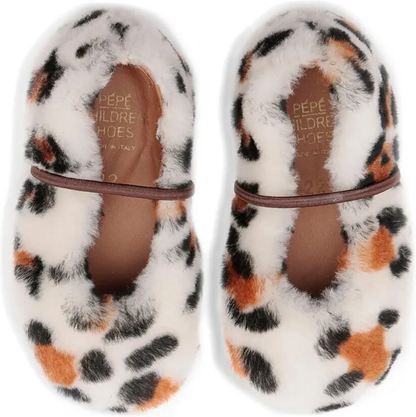 Pèpè Lammy slippers met luipaardprint Wit - Foto 2