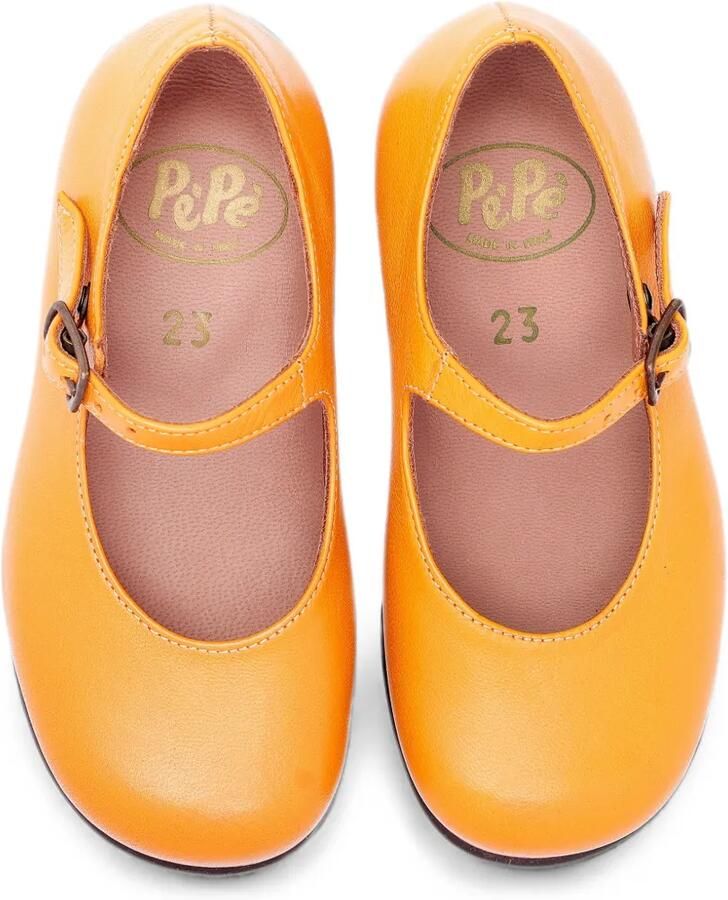 Pèpè Leren ballerina's met gespsluiting Oranje - Foto 2