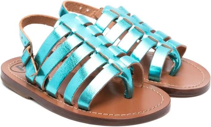 Pèpè Leren sandalen Blauw