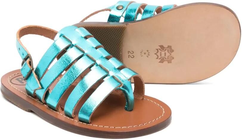Pèpè Leren sandalen Blauw - Foto 3