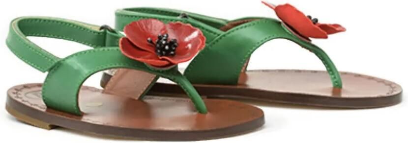 Pèpè Leren sandalen Groen