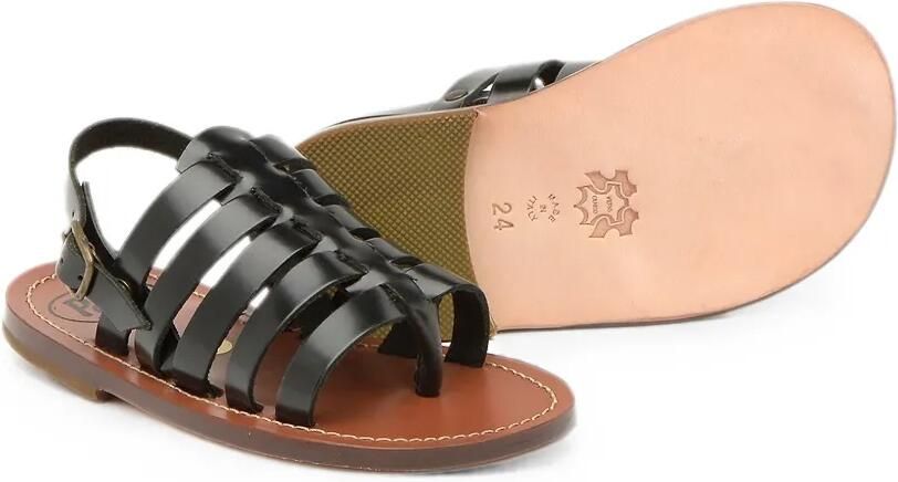 Pèpè Leren sandalen in gekooide stijl Zwart - Foto 3