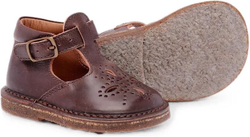 Pèpè Leren sandalen met geperforeerde details Bruin - Foto 3