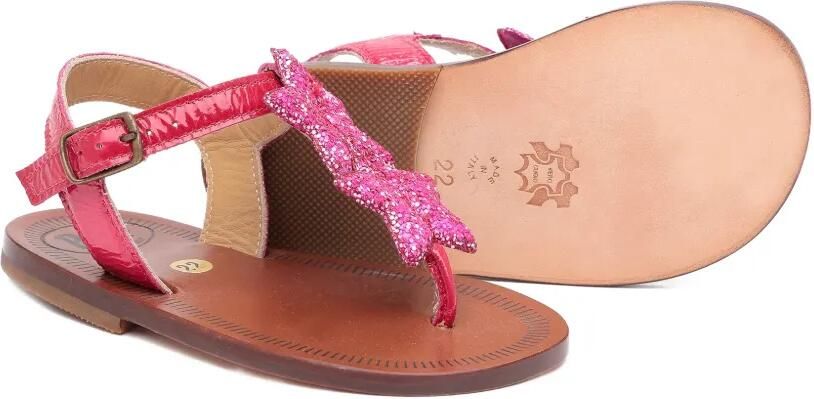 Pèpè Leren sandalen met sterrenpatroon Roze